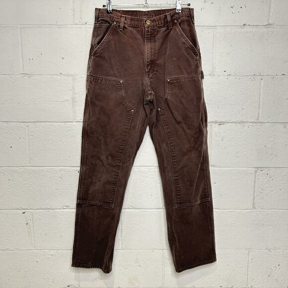 Vintage Carhartt DoubleKnee Dungaree Pants “Dark Brown”